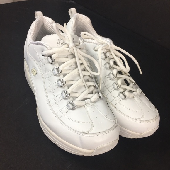 Skechers Shape Ups White Leather Fitness Toning Running Shoes Sz 9.5 12321 - Picture 4 of 9